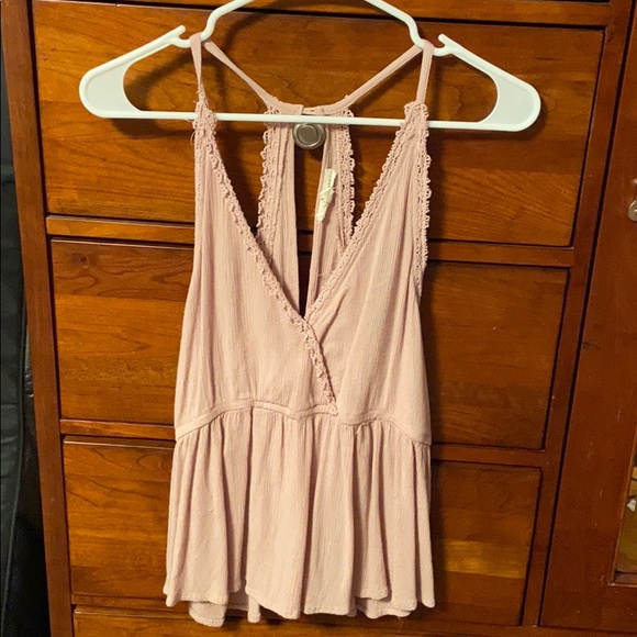 Lace trim LA hearts rank top - Picture 1 of 5